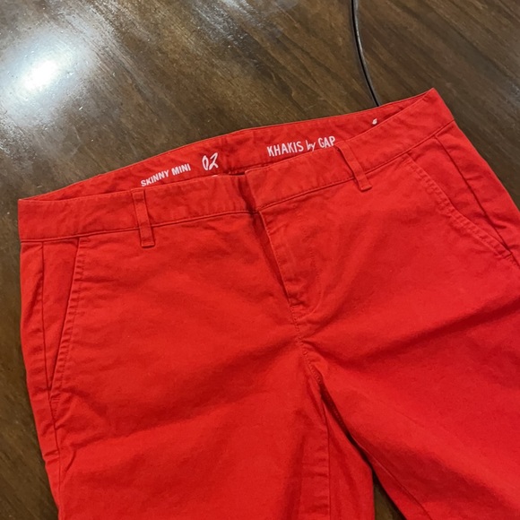 NWOT GAP skinny mini red khakis - Picture 3 of 7